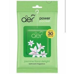 AER Power Pocket Bathroom Air Freshener Jasmine Fresh – Long Lasting Toilet & Washroom Fragrance