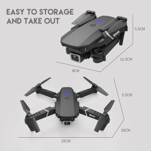 E88 WiFi FPV D_rone with HD Camera – Foldable Portable Quadcopter