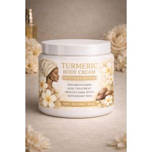 Tumeric Moisturizing Cream – Skin Brightening, Smoothening Dry Skin, Acne Treatment Body Lotion 