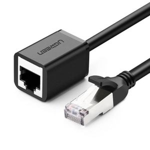 Ugreen NW112 Cat6 F/UTP Ethernet RJ45 Extension Cable, Male to Female, 5M, Black – LAN Network Extension Cord for Router, PC, Laptop & Switch