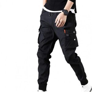 Hip Hop Multi-pocket Cargo Pants Men Patchwork Streetwear Mens