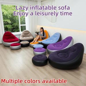 Inflatable sofa seats with food stool's 