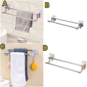 34cm Self Adhesive Double Pole Towel Holder,