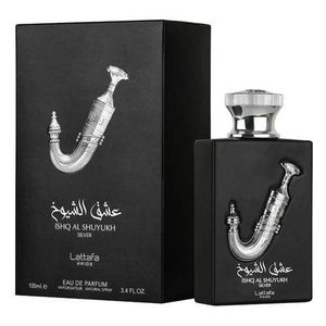 Lattafa Pride Ishq Al Shuyukh Silver Eau de Parfum Spray for Unisex, 3.4 Ounce -100ml.