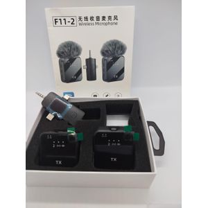 F11-2 Wireless Lavalier Microphone With Portable Charging An