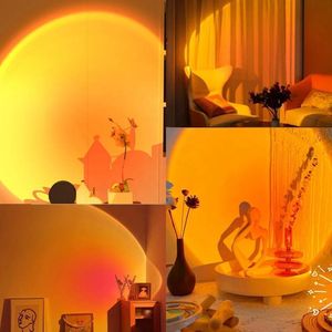 Sunset Projection Lamp for Home & Cafe – LED Night Light with USB