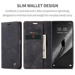 Caseme Xiaomi Redmi Note 12 Pro Plus 5G Retro Flip Leather Wallet Case Black