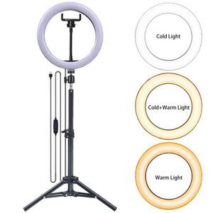 Share this product    10 inches large ring light dimmable LED lamp with tripod stand Ringlight photographic makeup lighting selfie led Ring light