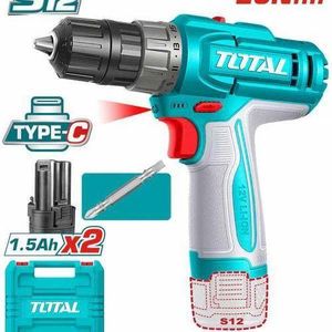 TOTAL TDLI12206 Cordless drill Voltage: 12V 20Nm