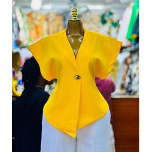 Elegant women's wrap blazer top