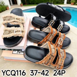 Cheetah Knitted Cork Slippers Comfy Flip Flop Shoes Sandals