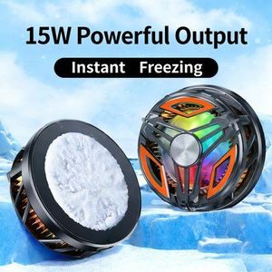 Magnetic Semiconductor Gaming Phone Cooler Portable RGB Light Radiator Cooling Fan With Free Gaming Finger Sleeve