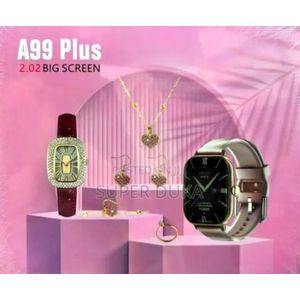 Smart A99 Plus With - Necklace -Earrings -Bracelet -Ring Luxury Gift Box For Women