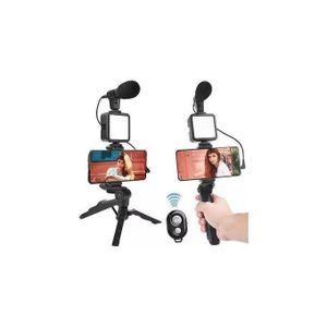 Portable Vlogging Kit Video With Tripod Bluetooth Control For SLR Camera Smartphone Youtube Photography Light Stand Microphone