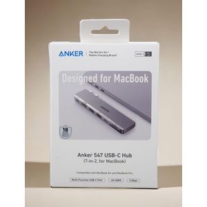 Anker USB C Hub for MacBook, 7-in-2 mac Dock with 4K@60Hz HDMI, Compatible with Thunderbolt 4, 1 Type C and 2 USB A Data Ports for MacBookPro 13 Inch, MacBookAir M4/M5, and More (Not Work with Neo)