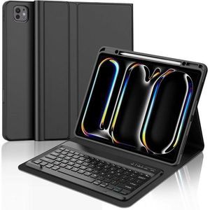 iPad Pro 13 inch Case with Keyboard (M4) 2024, Magnetic Detachable Wireless Bluetooth Keyboard, Slim Folio Protection Cover with Pencil Holder, Keyboard Case for iPad Pro 13”