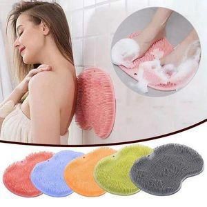 shower back scrubber wall mat