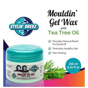 Stylin' Dredz Mouldin' Gel Wax - Loc n Twist Gel - Dreadlock Gel Wax with Tea Tree Oil - 250ml