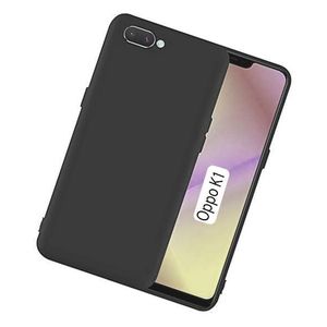 Black Soft Silicone Back Cover Case for OPPO K1– Slim, Shockproof & Anti-Slip Protection