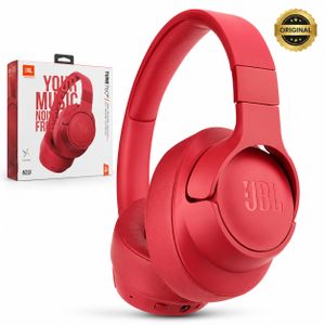 JBL Tune 760BT Red Wireless Bluetooth Over-Ear Headphones With Active Noise Cancelling Portable Foldable Design