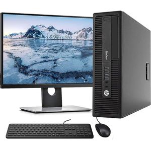 HP Refurbished EliteDesk 800 G1 SFF 4th Gen Desktop - Intel Core i5, 8GB RAM, 500GB HDD, 19" Monitor, Windows 10 Pro Mouse, Keyboard