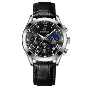BINBOND Men's Watch Luminous Waterproof Luxury Calendar with Watch box - Black