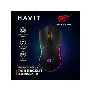 Havit GAMENOTE MS1029 Rechargeable RGB Backlit Wired Gaming Mouse with 6 Gear Speeds