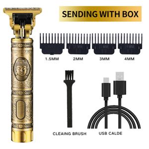 Vintage Rechargeable Metal Hair Clipper Gold