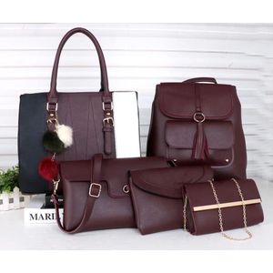 5 in 1 official classy stylish shoulder leather handbag 