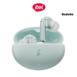 Itel BudsGo - True Wireless Stereo Earpods with 6 hours playtime, 13mm dynamic driver, 24hours playtime, AI Translation support, TWS, earphones, earbuds