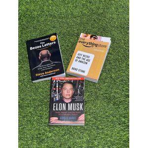 Books The Everything Store: Jeff Bezos and the Age of Amazon by Brad Stone , The Bezos Letters:  by Steve Anderson, Karen Anderson , Elon Musk: Tesla, SpaceX, and the Quest for a Fantastic Future Ashlee Vance,