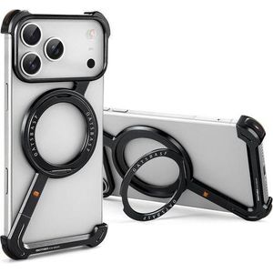 Oatsbasf iPhone 17 Pro Max Phone Case,Aluminum Thin Slim No Back ,Cases Compatible with MagSafe,Metal Frameless 4 Corner Shockproof Protective Bumper Cover for iPhone 17 Promax