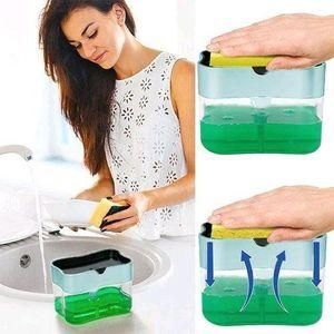 Liquid Soap Dispenser For Bathroom And Kitchen Soap Pump And Sponge Caddy