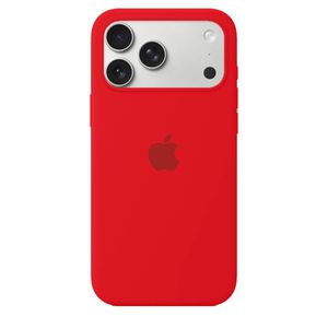 Premium Red Silicone Shockproof Case for iPhone 17 Pro - Soft Touch Slim Fit
