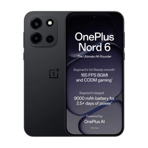 OnePlus Nord 6 5G, 256GB 12GB RAM, Camera 50MP, Battery 7500mAh, Color Pitch Black, Smartphone