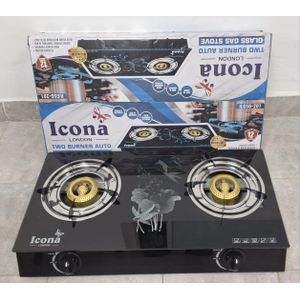 ICONA London 2-burner glass-top gas cooker