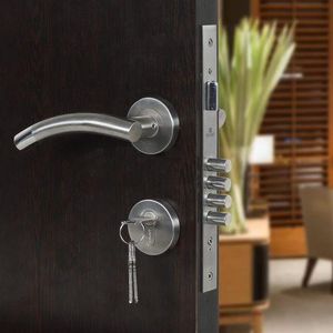 Mortise Main Door Lock Set with Door Rose Handle and 3 Keys for Home, Office & Hotel