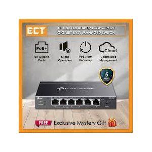 TPLink OMADA 6-PORT GIGABIT EASY MANAGED SWITCH WITH 4-PORT PoE+