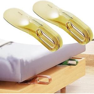 2 PCS Bed Lifter Tool Mattress Lifter Ergonomic Mattress Wedge Elevator Bed Handy Tool Housekeeping Under Mattress Bed Maker Tool-Yellow