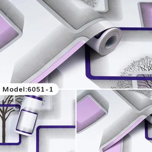 3D Self adhesive Wallpaper decorative Film Boxed Purple- 5M