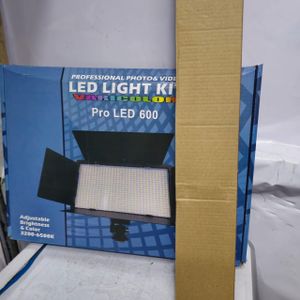 Pro LED 600 U600 LED Studio Panel Lighting Kit 600 Bulbs Dimmable Adjustable Brightness Tripod for Videography