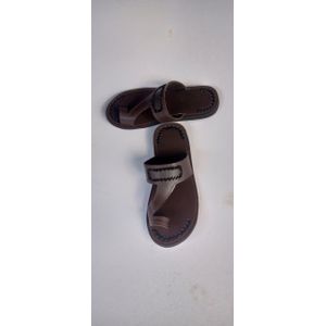 Mens Pure Leather Sandals In Brown  0087