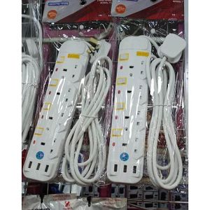 Jsb  6way Power Extention With USB Ports and Surge Protector