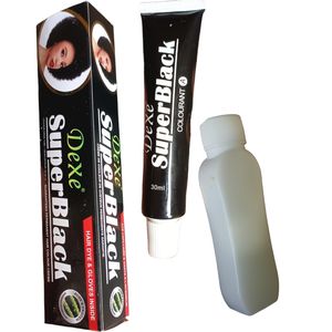 Dexe Super Black (Superblack) Hair Dye Permanent With Developer & Gloves cf