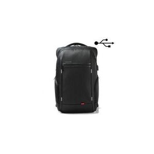 City Elite Series 15.6-Inch Laptop Backpack (KS3140W) with USB Charging Port - Waterproof Business & Travel Backpack, Black 