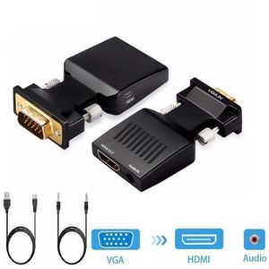 Hdtv adapter converter vga to hdmi with audio input 3.5mm FullHD 1080p