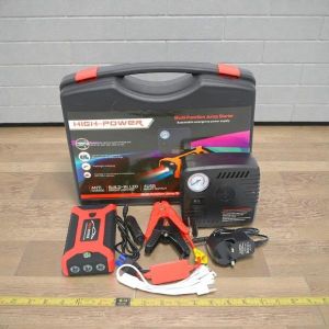  Heavy Duty Multi-Use Large Capacity Portable High Durability Super Quality Car Rescue Power Solution 12V 99800mAh High Capacity Emergency Car Jump Starter Battery Booster Power Bank with Tire Inflator or Air Compressor Pump