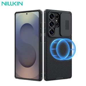 Nilkin SAMSUNG S26 Ultra S25 Ultra Phone Case Samsung Galaxy S24 Ultra Black Samsung Galaxy S23 Ultra With Sliding Camera Back Cover & Supports Wireless Charging Heavy Duty Anti Scratch Slim Protective Black