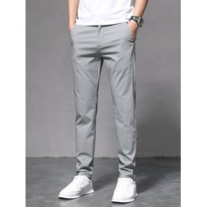Men’s Light Grey Soft Chinos Slim Fit