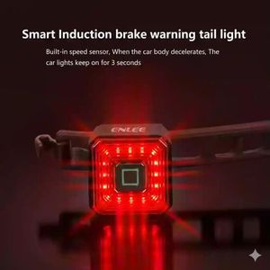 Enlee Smart Tail Light WT005 with Brake-Sensing Technology - Affordable Cycling Electronics